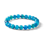 8mm Blue Fire Agate Beaded Stretch Bracelet