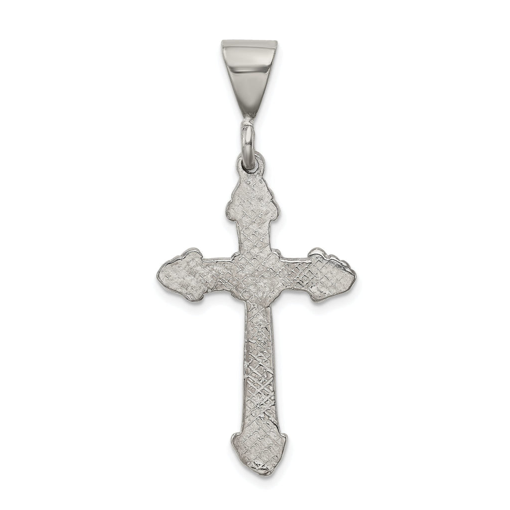 Diamond-Cut Crucifix Pendant in Sterling Silver