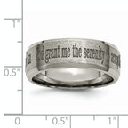 Titanium Unisex Wedding Band with Laser Design & Engravable Finish