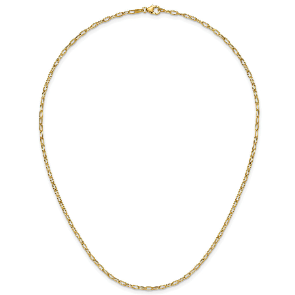 Paperclip Chain Necklace in 14K Yellow Gold, 2.2mm