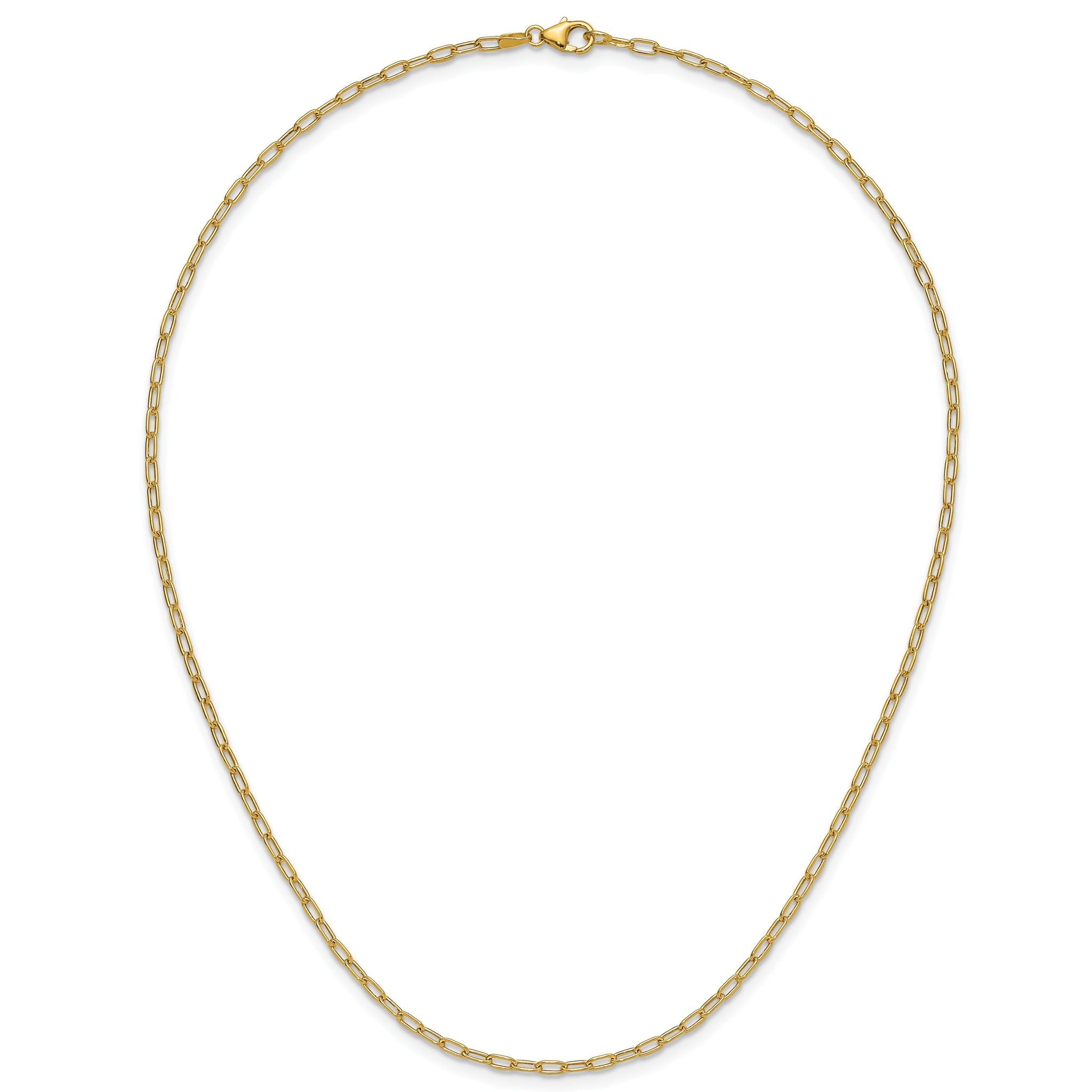 Paperclip Chain Necklace in 14K Yellow Gold, 2.2mm