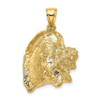 14K 3-D Enamel Large Conch Shell Charm