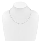 1.0mm 10K White Gold Spiga Wheat Chain