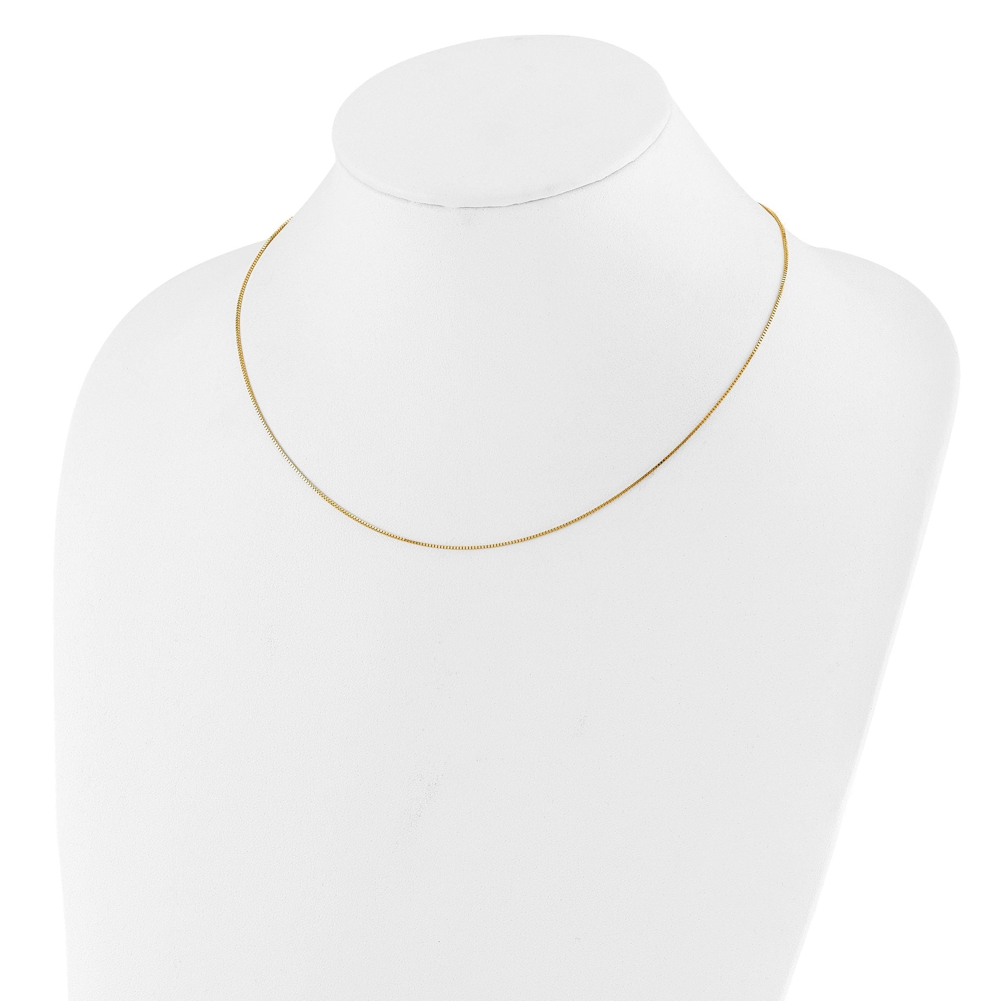 0.85mm 10K Yellow Gold Box Chain