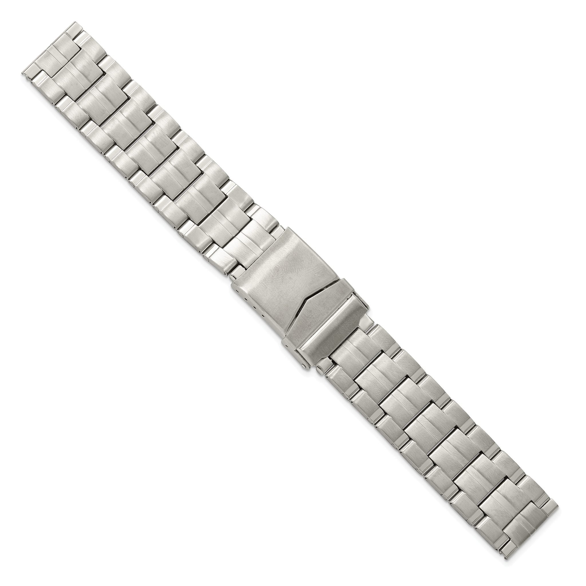 Folded Link Watch Band in Stainless Steel, 22mm Secondary image