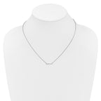 14k White Gold 1/4 carat Lab Grown Diamond VS/SI+ G+ Complete 18 inch Bar Necklace