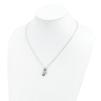 Sophia Jewelers Sterling Silver 80 Stone CZ Cat Necklace with Extender
