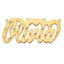 10KY Diamond-cut with Heart Name Plate