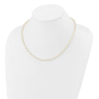 14k Children's 3-4mm White Semi-Round Freshwater Cultured Pearl 12 inch Necklace