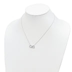 Sterling Silver Rhodium-plated CZ Infinity LOVE Necklace