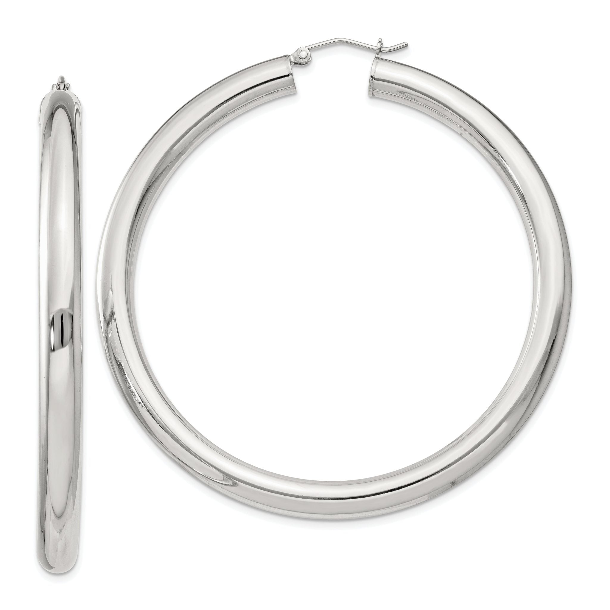 Sterling Silver 5mm Round Hoop Earrings Main image