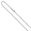 14K White Gold 1.2mm Baby Spiga 1in+1in Adjustable Chain