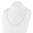 Adjustable Round Box Chain in 14K White Gold, 1.35mm