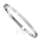 Sophia Jewelers Sterling Silver 925 Satin Slip-on Bangle in Rhodium Finish