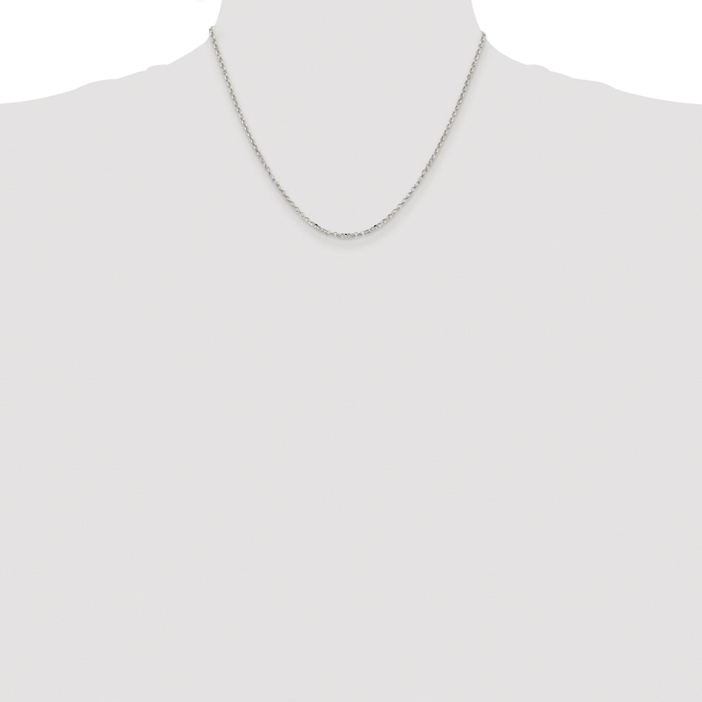 Diamond-Cut Rolo Cable Chain in Sterling Silver