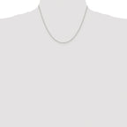 Diamond-Cut Cable Chain Necklace in Sterling Silver, 1mm