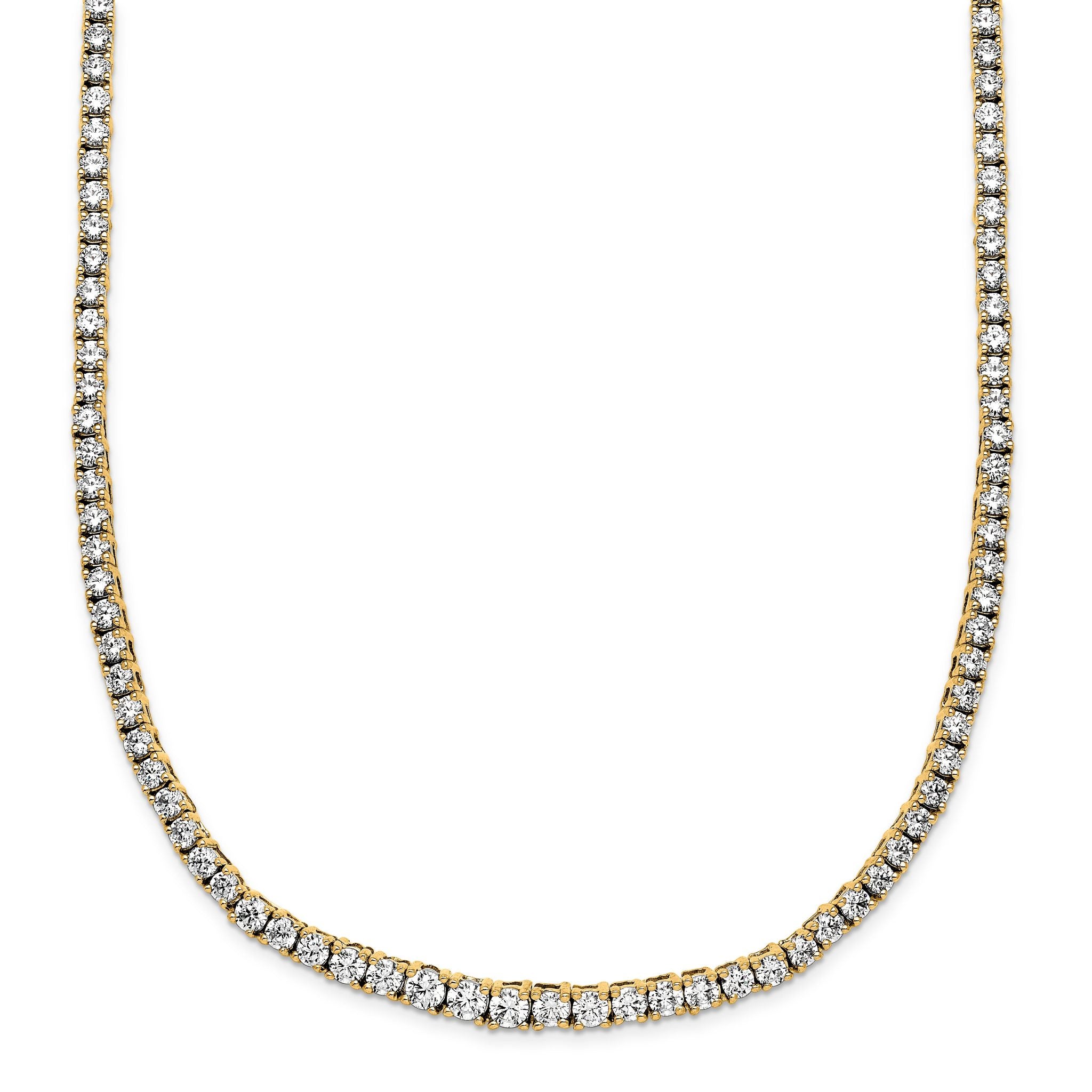 14k 5 carat Lab Grown Diamond VS/SI+ G+ Complete 18 inch Graduated Tennis Necklace Main image