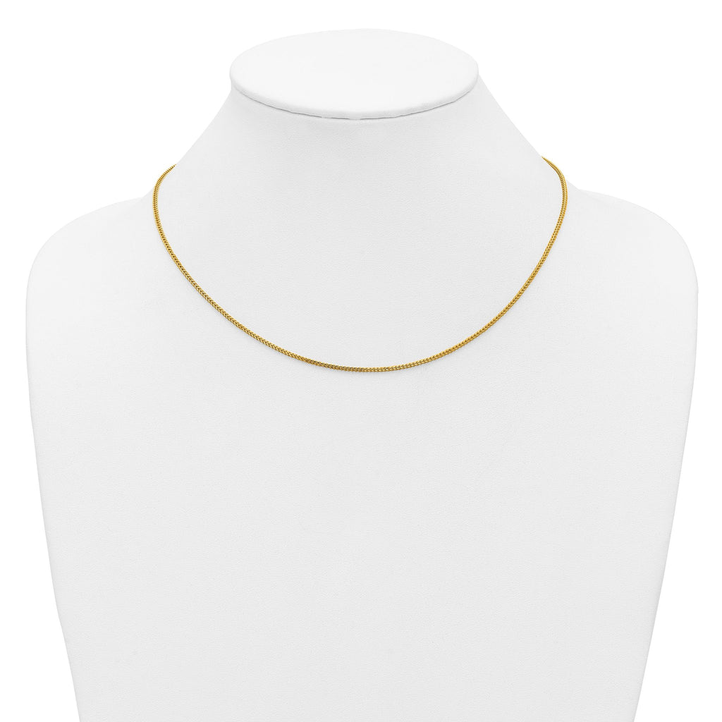 Franco Chain Necklace in 14K Yellow Gold, 1mm