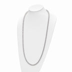 Sophia Jewelers Sterling Silver 36 CZ Riviera Necklace Unisex Elegance