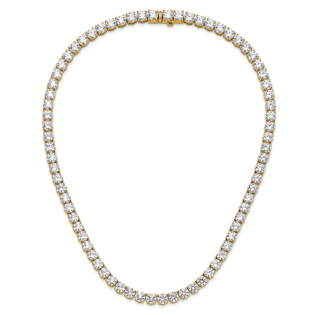 14k 74 carat Lab Grown Diamond VS/SI+ G+ Complete Round 20 inch Straight Tennis Necklace