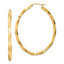 Sterling Silver Gold-plated Twisted 4mm Oval Hoop Earrings