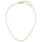 Diamond-Cut Square Cable Adjustable Chain in 14K Yellow Gold