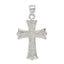 Sterling Silver 925 Rhodium-Plated Filigree Cross Pendant Elegant Design