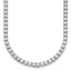 14k White Gold 20 carat Lab Grown Diamond VS+ F+ Complete Round 20 inch Straight Tennis Necklace