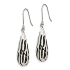 Stainless Steel Resin Polished Teardrop Drop Dangle Earrings for Women
