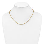 14K Polished Fancy Link Bar w/.5in ext. Necklace