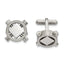 Stainless Steel Brushed and Polished Cuff Links