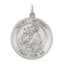 Sterling Silver 925 Saint Anthony Medal with Antiqued Finish, Solid and Vintage Style