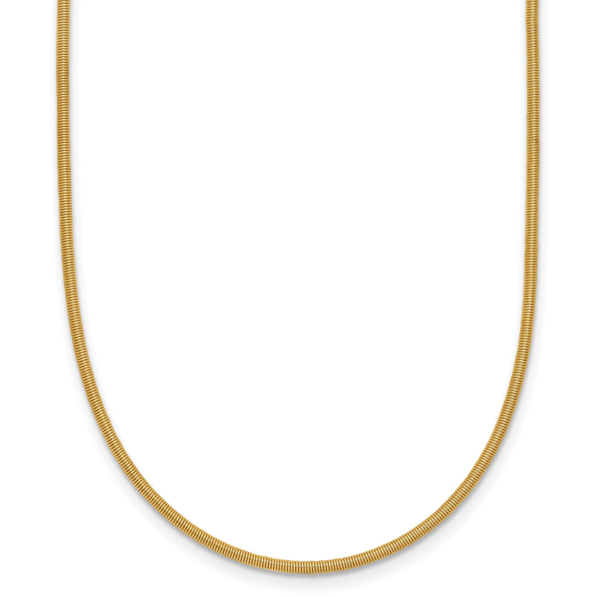 14K 1.2mm Round Satin Omega Wire Necklace Main image