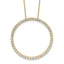 14k 2 carat Lab Grown Diamond VS/SI+ G+ Complete 18 inch Circle Slide Necklace