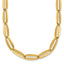 14k Polished 7mm Long Oval Link 18 inch Necklace