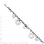 Stainless Steel Polished Circles & Discs Bracelet for Women