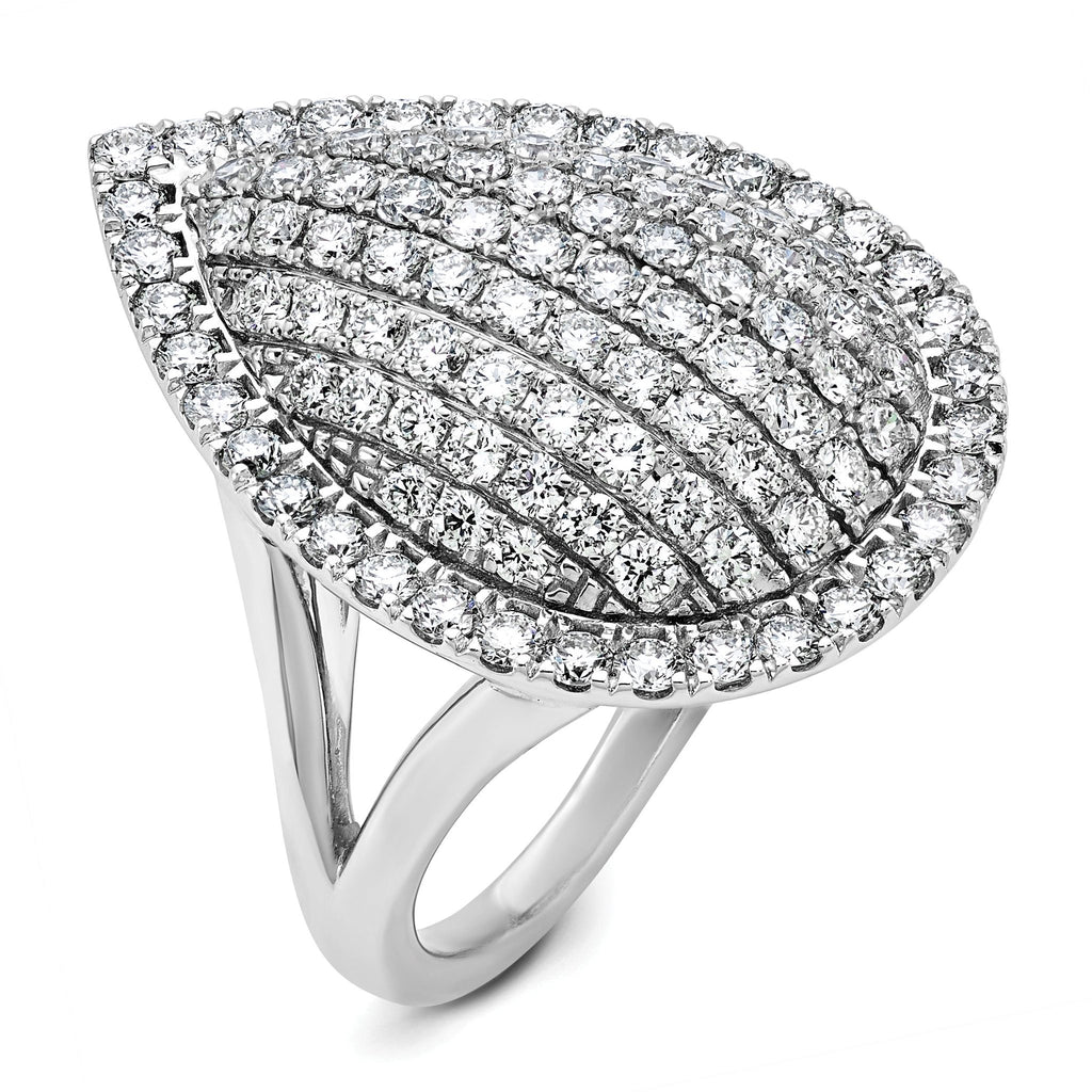 14k White Gold 2 carat Lab Grown Diamond VS/SI+ G+ Complete Fashion Ring