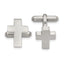 Stainless Steel Polished Cross Cuff Links