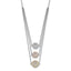 Sterling Silver Gold-plated and Rose-plated CZ With 2in ext Necklace