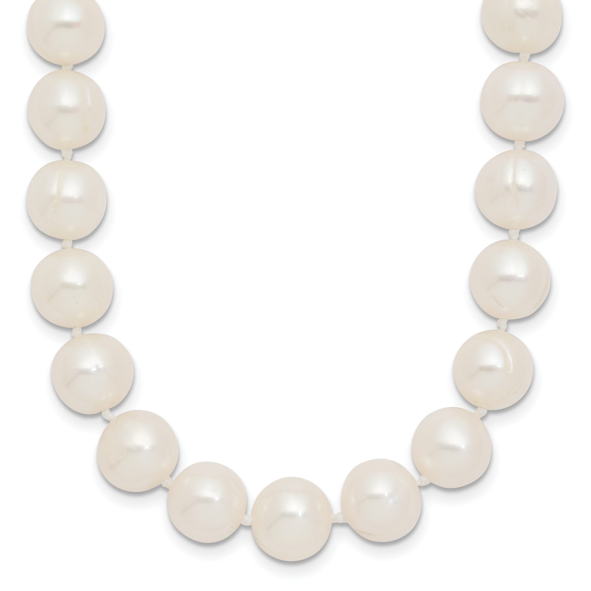 14k Polished 9-10mm Near-Round White Freshwater Cultured Pearl 18 inch Necklace Main image