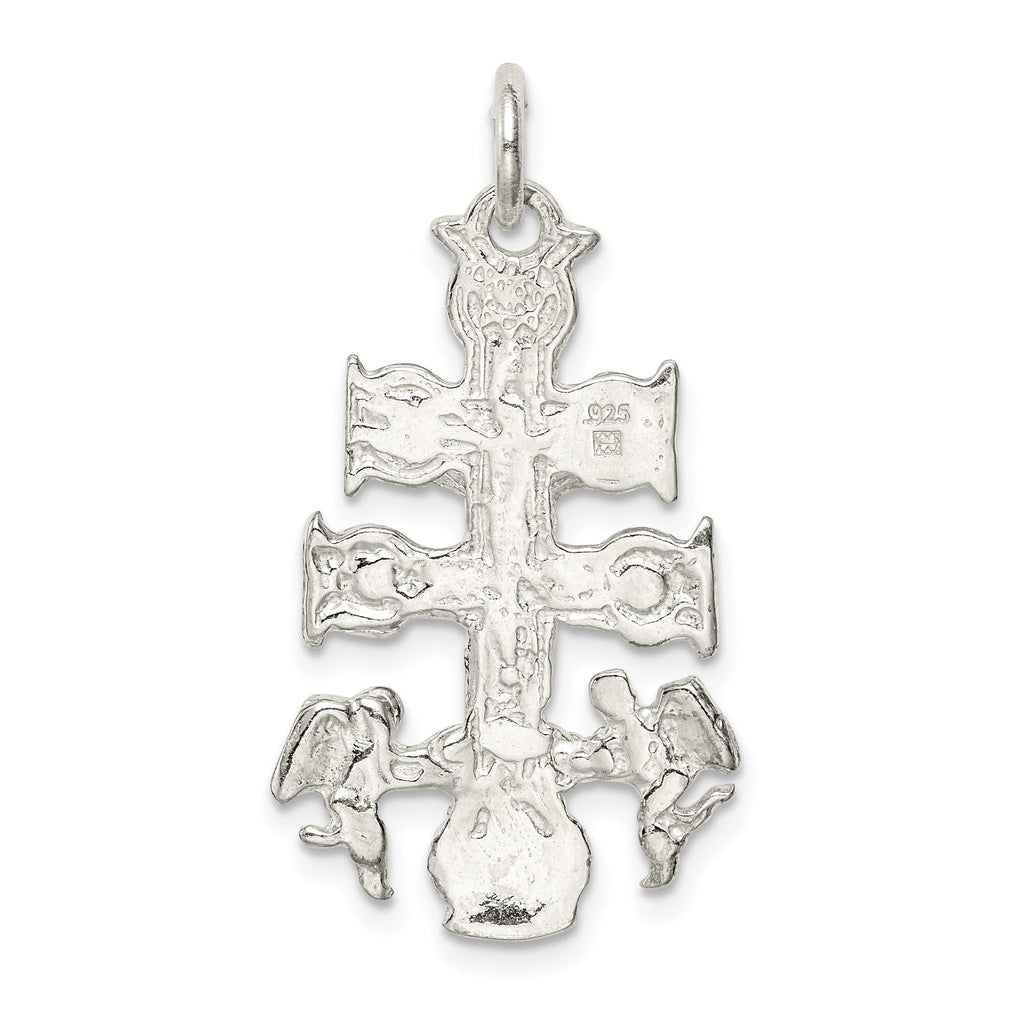 Sterling Silver 925 Cara Vaca Crucifix Pendant with Polished Finish and Anti-Tarnish