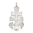 Sterling Silver 925 Cara Vaca Crucifix Pendant with Polished Finish and Anti-Tarnish