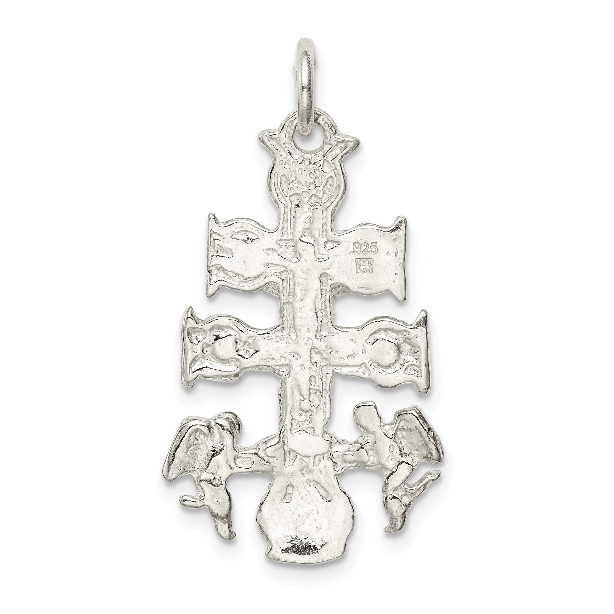 Sterling Silver 925 Cara Vaca Crucifix Pendant with Polished Finish and Anti-Tarnish
