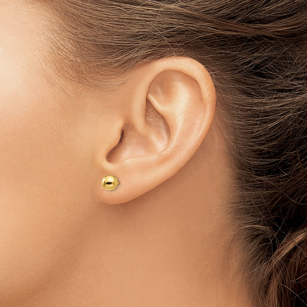 Ball Stud Earrings in 10K Yellow Gold, 6mm