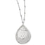 Sterling Silver 925 Polished Beaded Necklace with Glitter Pendant Extension
