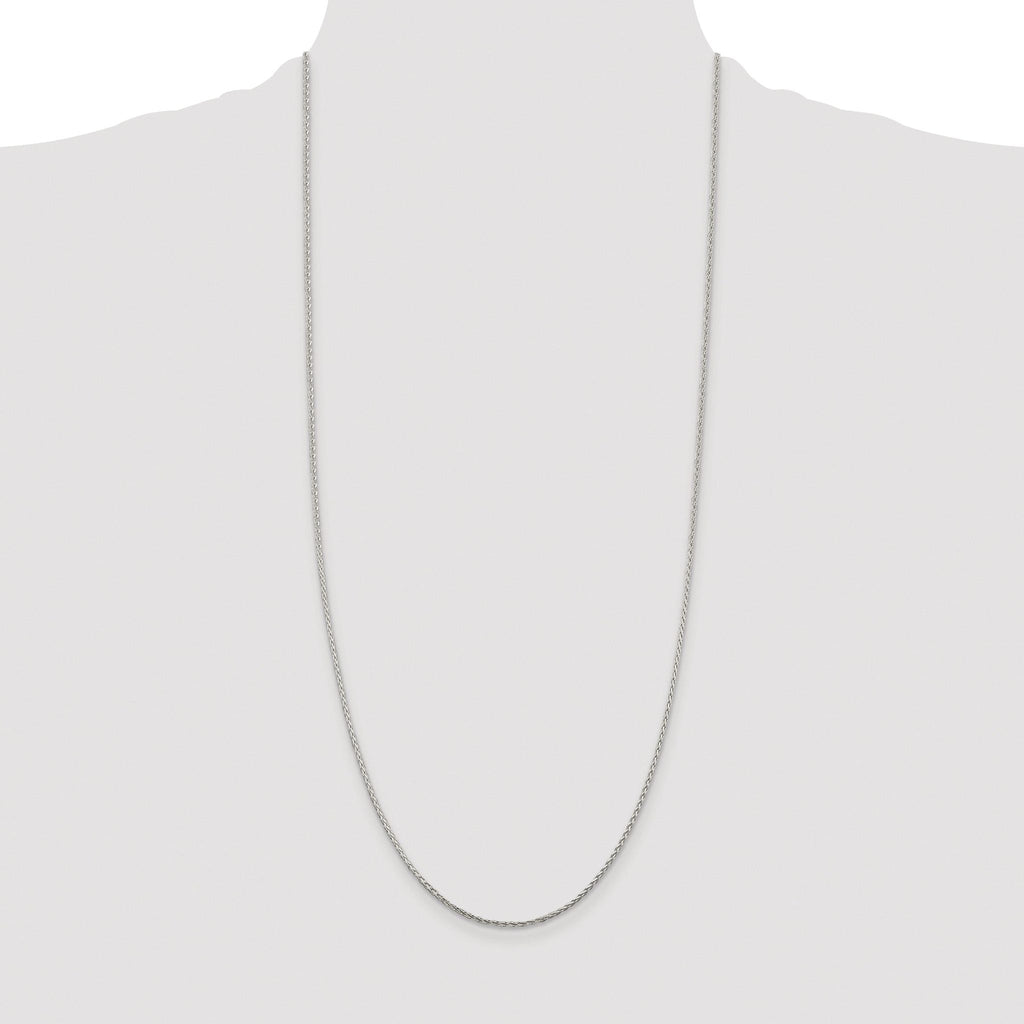 Diamond-Cut Spiga Chain Necklace in Sterling Silver, 1.45mm