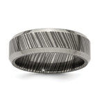 Beveled-Edge Comfort-Fit Wedding Band in Titanium, 7mm