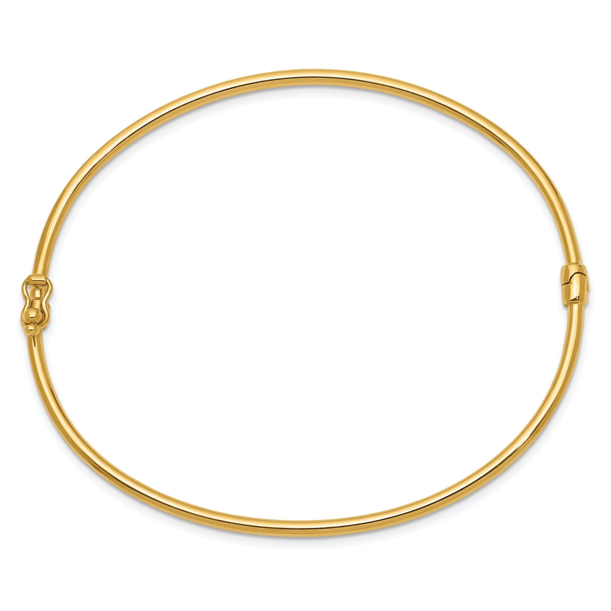 10k Hinged Bangle Bracelet Secondary image