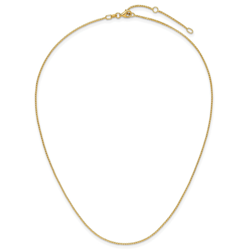 1.0mm 10K Yellow Gold D/C Open Franco Chain