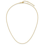 1.0mm 10K Yellow Gold D/C Open Franco Chain